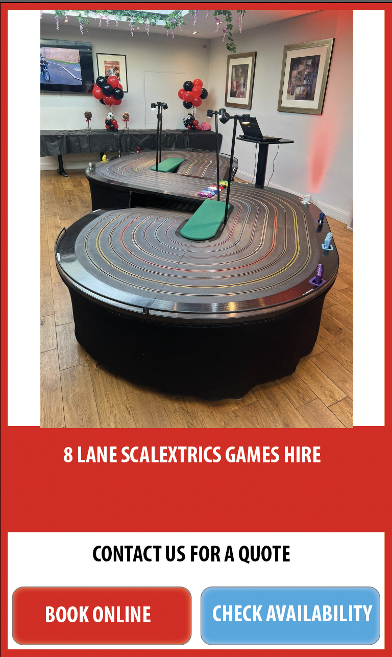 scalextrics games hire