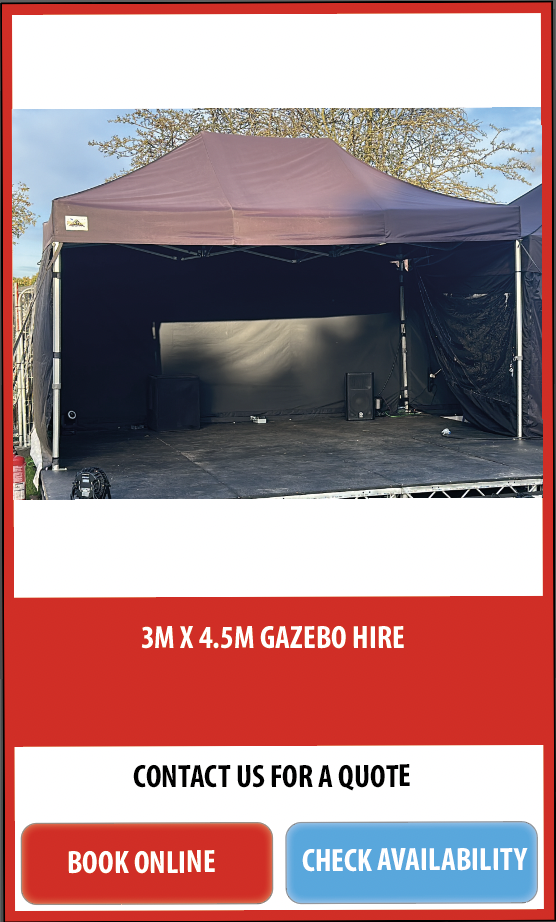 3M X 4.5M Gazebo Hire