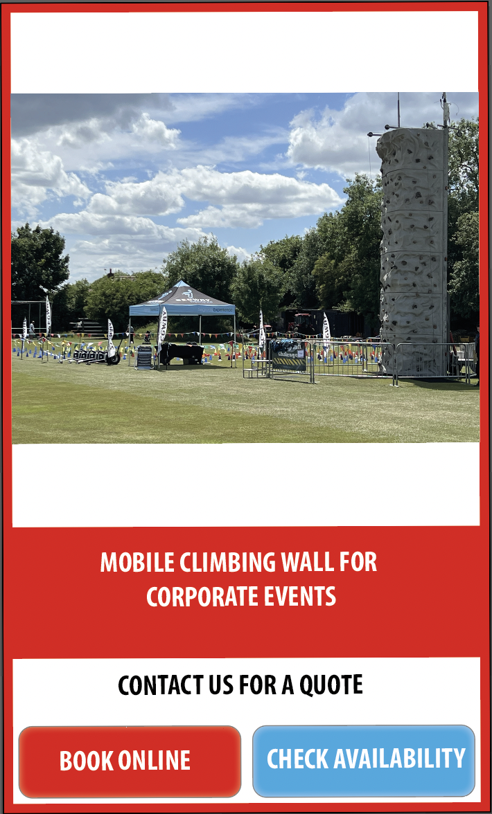 Mobile Climbing Wall hire uk