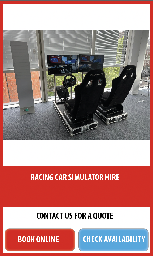 Racing car simulator games hire
