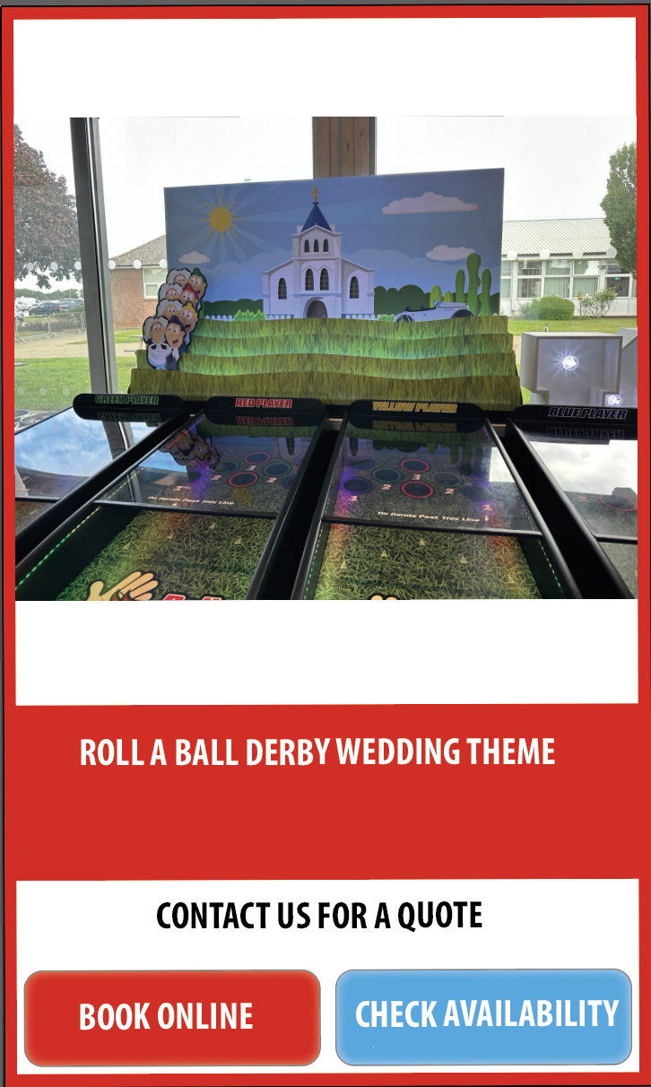 Roll a ball wedding themed game