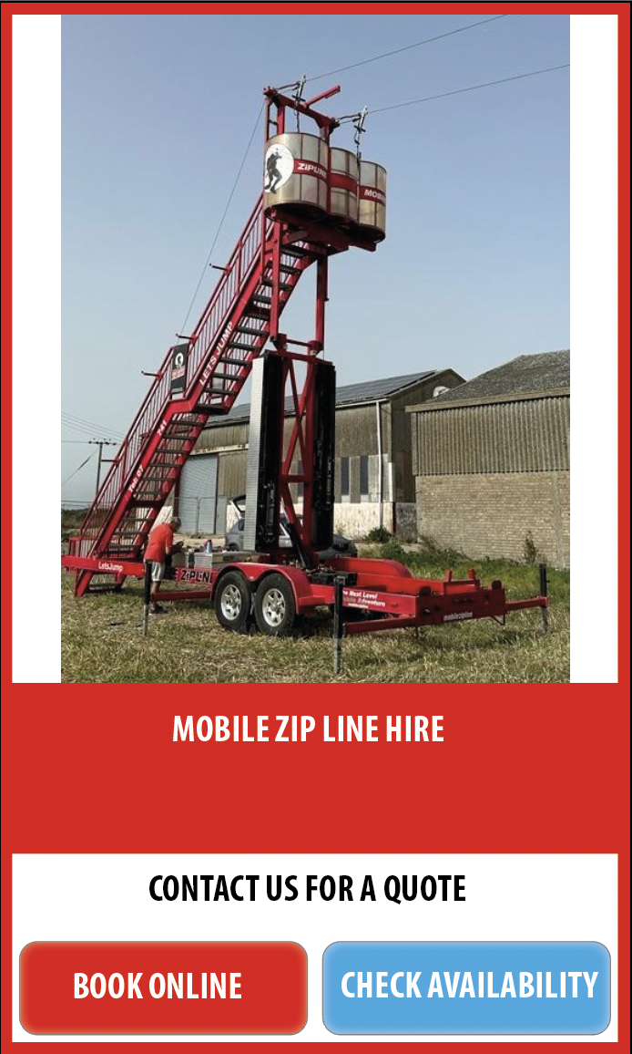 Mobile zipline hire uk wide service Mobile zipline hire uk wide service